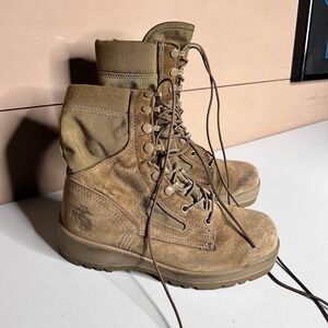 Bates USMC Hot Weather Combat Boots Womens 4 XW Brown Suede Vibram 25502B EGA